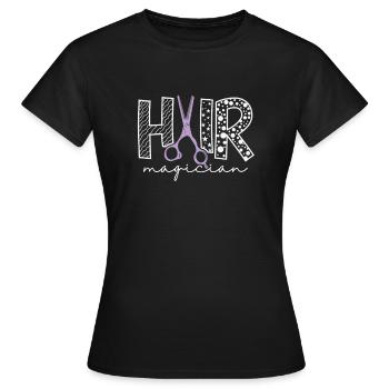 Hair Magician Hairdresser Profession Hair - Women's T-Shirt - black - Front - AI Model Female 172 dark (172cm)