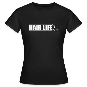 Hair Life Hairdresser Profession Hair - Women's T-Shirt - black - Front - AI Model Female 172 dark (172cm)