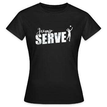 Jump Serve Volleyball - Frauen T-Shirt - Schwarz - Vorne - AI Model Female 172 dark (172cm)