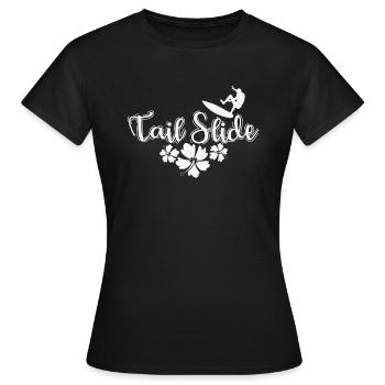 Tail Slide Surfing - Frauen T-Shirt - Schwarz - Vorne - AI Model Female 172 dark (172cm)
