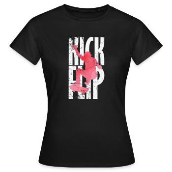 Kickflip Skateboard - T-shirt Femme - noir - Devant - AI Model Female 172 dark (172cm)