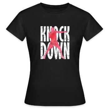 Boxe Knock Down - T-shirt Femme - noir - Devant - AI Model Female 172 dark (172cm)