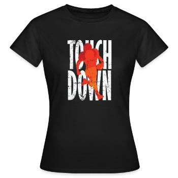 Touchdown American Football - Frauen T-Shirt - Schwarz - Vorne - AI Model Female 172 dark (172cm)