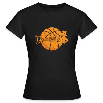 Dunking Basketball - Women's T-Shirt - black - Front - AI Model Female 172 dark (172cm)