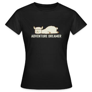 Pyjama Adventure Dreamer Pyjamas - T-shirt Femme - noir - Devant - AI Model Female 172 dark (172cm)