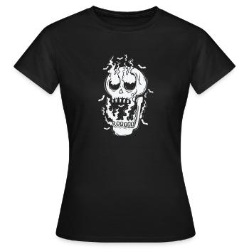 Tête gothique mélancolie sombre - T-shirt Femme - noir - Devant - AI Model Female 172 dark (172cm)