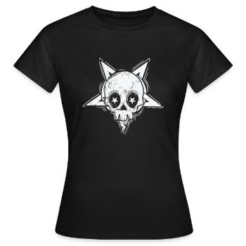 Tête gothique mysticisme mélancolie - T-shirt Femme - noir - Devant - AI Model Female 172 dark (172cm)
