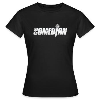 Comedian lachen lustig Witz - Frauen T-Shirt - Schwarz - Vorne - AI Model Female 172 dark (172cm)