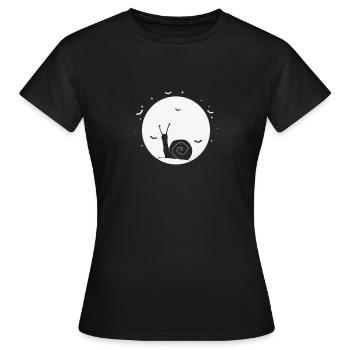 Snail in Moonlight Snail Shell Animal - Women's T-Shirt - black - Front - AI Model Female 172 dark (172cm)