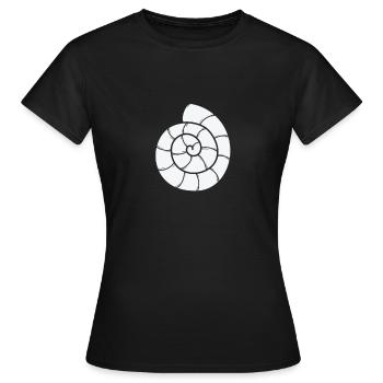 Schneckenhaus Spirale Schneckentier - Frauen T-Shirt - Schwarz - Vorne - AI Model Female 172 dark (172cm)