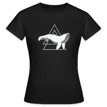 Blauwal Meeresbewohner - Frauen T-Shirt - Schwarz - Vorne - AI Model Female 172 dark (172cm)