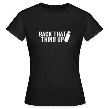 Sauvegarde de cette chose sur la clé USB - T-shirt Femme - noir - Devant - AI Model Female 172 dark (172cm)