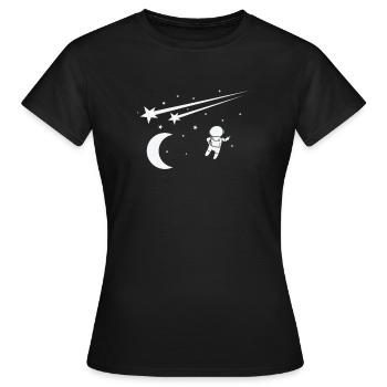 Shooting Stars in Space Astronomy - Women's T-Shirt - black - Front - AI Model Female 172 dark (172cm)