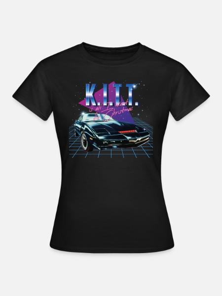 KITT is all I want for Christmas - Vrouwen T-shirt - zwart