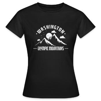 Péninsule des montagnes de Washington - T-shirt Femme - noir - Devant - AI Model Female 172 dark (172cm)