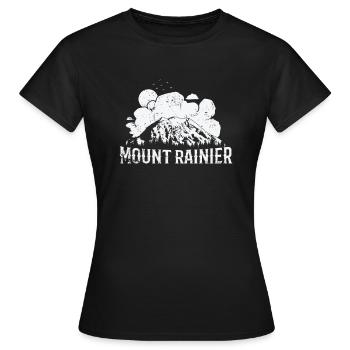 Mount Rainier Washington Cascade Range - Women's T-Shirt - black - Front - AI Model Female 172 dark (172cm)