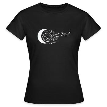 Lune, Ciel Nocturne, Espace - T-shirt Femme - noir - Devant - AI Model Female 172 dark (172cm)