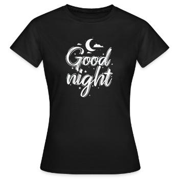 Bonne nuit - T-shirt Femme - noir - Devant - AI Model Female 172 dark (172cm)