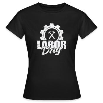 Fête du Travail aux États-Unis - T-shirt Femme - noir - Devant - AI Model Female 172 dark (172cm)