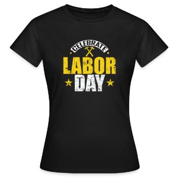 Célébrez la fête du Travail - T-shirt Femme - noir - Devant - AI Model Female 172 dark (172cm)