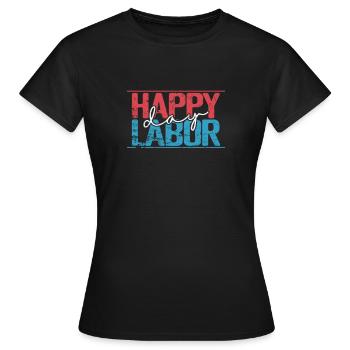 Bonne fête du Travail Travailleurs diligents - T-shirt Femme - noir - Devant - AI Model Female 172 dark (172cm)
