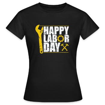 Bonne fête du Travail Meilleur lundi - T-shirt Femme - noir - Devant - AI Model Female 172 dark (172cm)