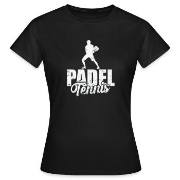 Padel Tennis Teamplay - Frauen T-Shirt - Schwarz - Vorne - AI Model Female 172 dark (172cm)