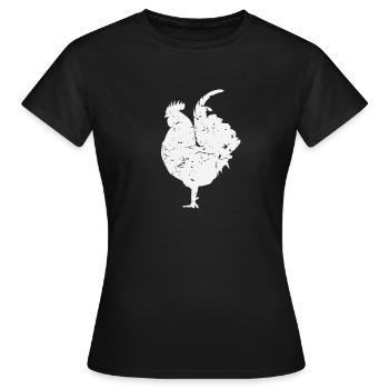 Rooster rooster - Women's T-Shirt - black - Front - AI Model Female 172 dark (172cm)