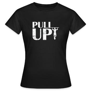 Pull Up Calisthenics Fitness - Women's T-Shirt - black - Front - AI Model Female 172 dark (172cm)