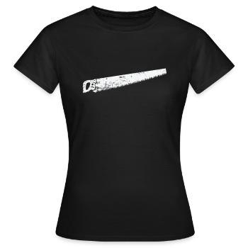 grande scie pour le travail - T-shirt Femme - noir - Devant - AI Model Female 172 dark (172cm)