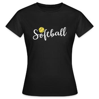 Softball Sports Leisure - Women's T-Shirt - black - Front - AI Model Female 172 dark (172cm)