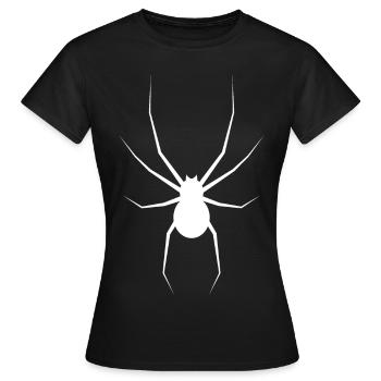 Riesenspinne, Spinne, eklig, Halloween, (weiß) - Frauen T-Shirt - Schwarz - Vorne - AI Model Female 172 dark (172cm)