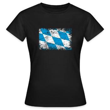 Drapeau drapeau bavarois Bavière - T-shirt Femme - noir - Devant - AI Model Female 172 dark (172cm)