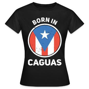 Porto Rico - T-shirt Femme - noir - Devant - AI Model Female 172 dark (172cm)