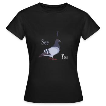 Pigeon pigeon espion espion robot cadeau - T-shirt Femme - noir - Devant - AI Model Female 172 dark (172cm)