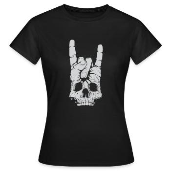 Heavy Metal Rock Hand - Women's T-Shirt - black - Front - AI Model Female 172 dark (172cm)