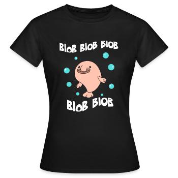 Blobfish drôle parfait pour les amateurs de poisson blob blob - T-shirt Femme - noir - Devant - AI Model Female 172 dark (172cm)