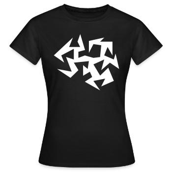 Tribal dentelé - T-shirt Femme - noir - Devant - AI Model Female 172 dark (172cm)