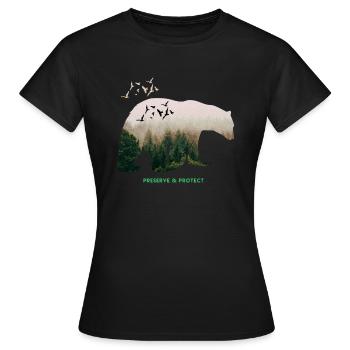 Nature conservation protection de l'environnement protection du climat cadeau - T-shirt Femme - noir - Devant - AI Model Female 172 dark (172cm)