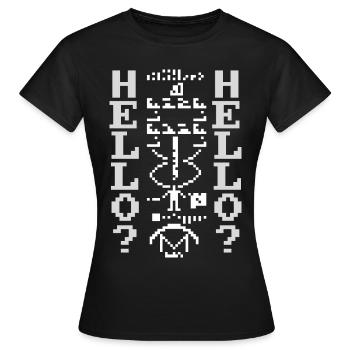 Message d’Arecibo, espace de message de radiofréquence - T-shirt Femme - noir - Devant - AI Model Female 172 dark (172cm)