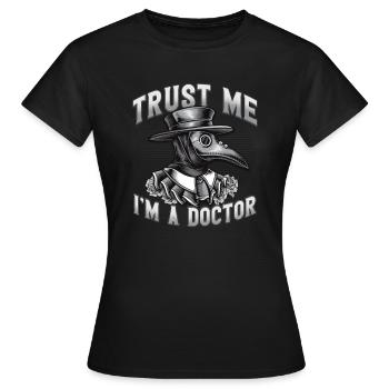 Pest docteur Pest Steampunk gothique cadeau - T-shirt Femme - noir - Devant - AI Model Female 172 dark (172cm)