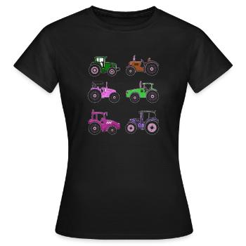 Trecker Kids Tractors Agricultural Machinery Gift - Women's T-Shirt - black - Front - AI Model Female 172 dark (172cm)