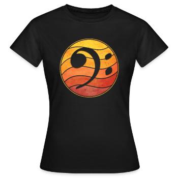 Bass basse de basse vintage basse cadeau - T-shirt Femme - noir - Devant - AI Model Female 172 dark (172cm)