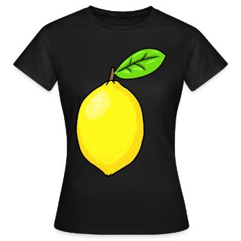 citron acide émotion émotion fruit citron - T-shirt Femme - noir - Devant - AI Model Female 172 dark (172cm)