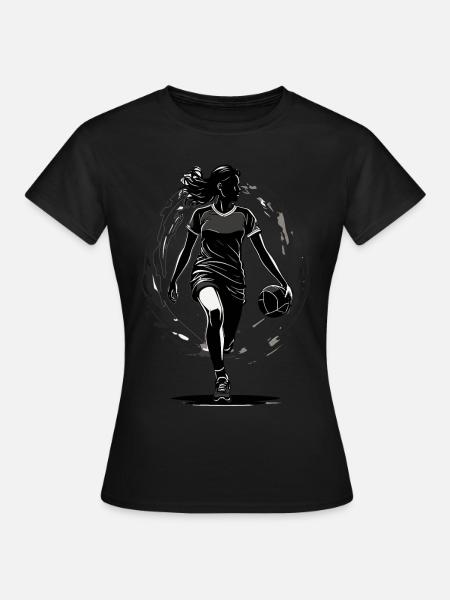 Handballerin Streetwear Ikonischer Style - Frauen T-Shirt - Schwarz