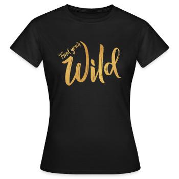 findyourwild - Women's T-Shirt - black - Front - AI Model Female 172 dark (172cm)