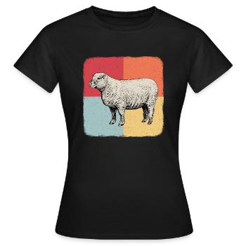 Schafbock Schaf Lamm Cooles Geschenk - Frauen T-Shirt - Schwarz - Vorne - AI Model Female 172 dark (172cm)