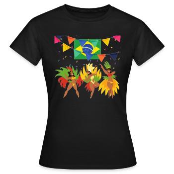 Samba Parade-Brazil - Frauen T-Shirt - Schwarz - Vorne - AI Model Female 172 dark (172cm)