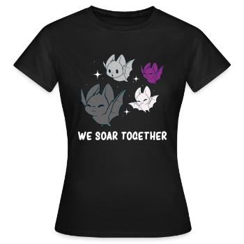 Asexual - Asexual Pride - Asexual Flag - Frauen T-Shirt - Schwarz - Vorne - AI Model Female 172 dark (172cm)