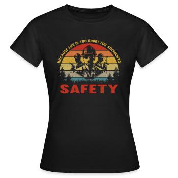 Responsable de la sécurité - Papa responsable de la sécurité - T-shirt Femme - noir - Devant - AI Model Female 172 dark (172cm)